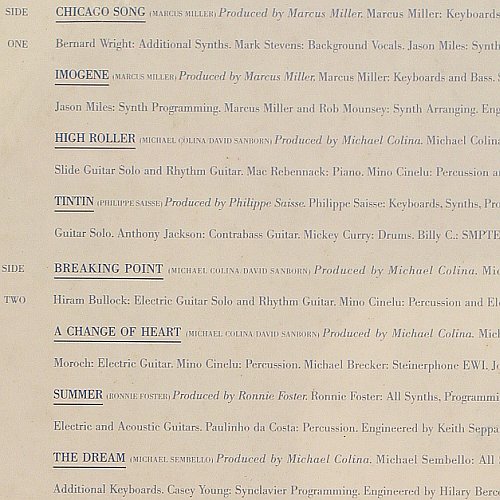 Sanborn,David: A Change Of Heart, WB(925 479-1), D, 1987 - LP - Y9755 - 6,00 Euro