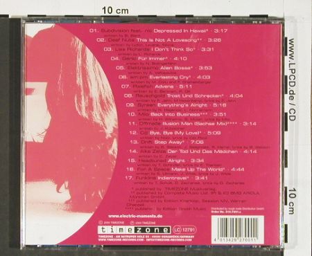 V.A.Electric Moments: New Alternative Pop And Rock Vol. 1, Time Zone (319.7001.2), EU, 2004 Typ: CD Best.-Nr.: 84498 Preis: 7,50 Euro.