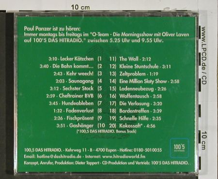 Panzer,Paul: Best of, Die Superhits der 90ger, 100,5 Hitradio Eupen, EU,FS-Neu, 2001 Typ: CD Best.-Nr.: 84496 Preis: 7,50 Euro.