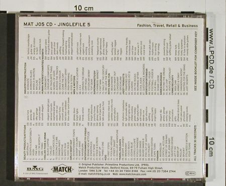 V.A.Library Match: Jinglefile, 99 30 Second Jingles, Match Production Music(MAT J05), EU,  - CD - 84486 - 5,00 Euro