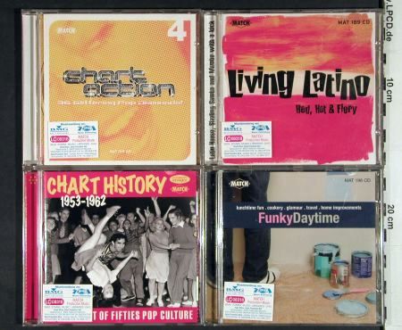V.A.Library Match: 10 CDs from Sound Library(2xDigi), MAT, EU Typ: 10CD Best.-Nr.: Z135 Preis: 15,00 Euro.