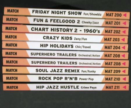 V.A.Library Match: 19CDs from Sound Library(2005-2007), MAT(2x208), EU, Digi Typ: 19CD Best.-Nr.: Z136 Preis: 27,50 Euro.