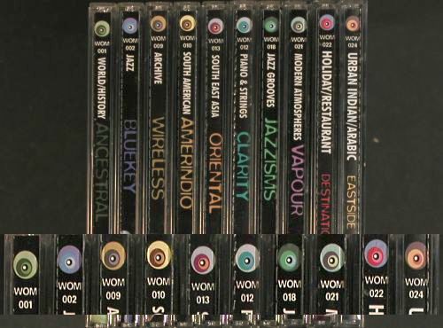 V.A.Library West One Music: 001-024 Mix  10CDs fr.Sound Library, WOM (WOM ***), , 2003 Typ: 10CD Best.-Nr.: Z153 Preis: 15,00 Euro.