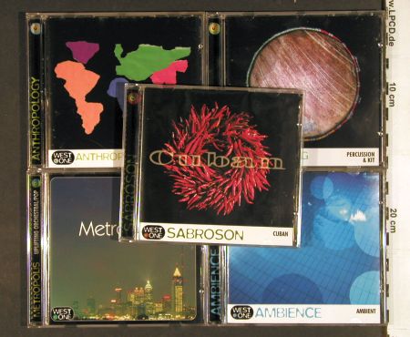 V.A.Library West One Music: 030-063 Mix  10CDs fr.Sound Library, WOM (2004-2005) (WOM ***),  Typ: 10CD Best.-Nr.: Z154 Preis: 15,00 Euro.