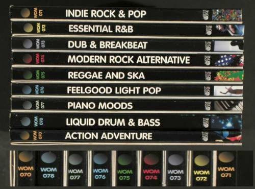 V.A.Library West One Music: 070-078  9CDs fr.Sound Library, WOM (2005-2006) (WOM 070-078),  Typ: 9CD Best.-Nr.: Z155 Preis: 15,00 Euro.