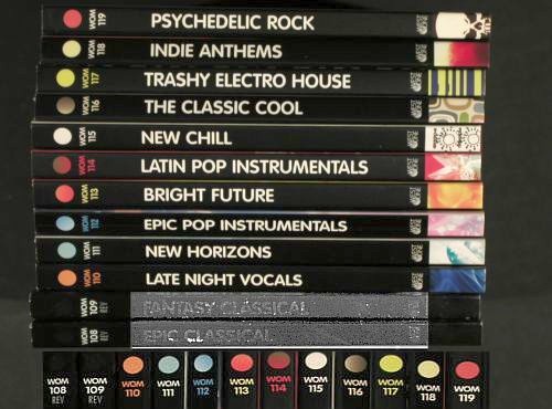 V.A.Library West One Music: 108-119 ,12CDs fr.Sound Library, WOM (2006-2007) (WOM 108-119),  Typ: 12CD Best.-Nr.: Z159 Preis: 18,00 Euro.