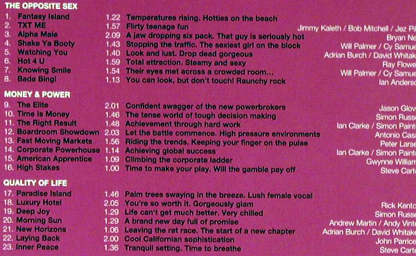 V.A.Library Pleasure Zone: Desire,Sin,Thrill Seekers,FunFunFun, Zone Music (ZONE 012-015), UK, Boxed, 2007 Typ: 4CD Best.-Nr.: Z167 Preis: 12,00 Euro.