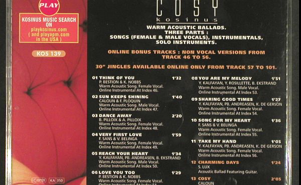 V.A.Library Kosinus: 10CD Nr.130-139,from SoundLibrary, Kosinus (2006-2007)(KOS ***), F,  - 10CD - Z182 - 15,00 Euro