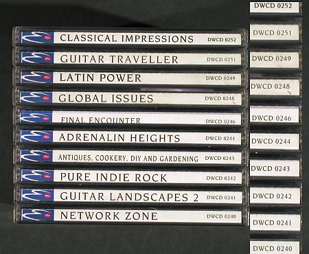 V.A.Library de Wolfe: 10CD aus 0240-0252, fr. Archives, de Wolfe(DWCD 02**), UK, 1998 - 10CD - Z193 - 15,00 Euro
