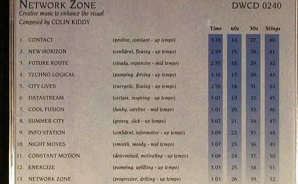 V.A.Library de Wolfe: 10CD aus 0240-0252, fr. Archives, de Wolfe(DWCD 02**), UK, 1998 - 10CD - Z193 - 15,00 Euro