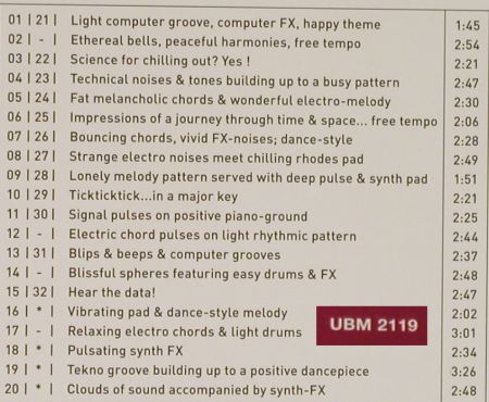 V.A.Library UBM Media: 10CD Nr.UBM 2111-2120, fr.Library, Edition UBM(UBM 21**), D, 2006 - 10CDs - Z200 - 15,00 Euro