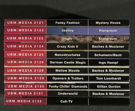 V.A.Library UBM Media: 11CD aus Nr.UBM 2121-2132,frLibrary, Edition UBM (2007-2007)(UBM 21**), D,  - 11CDs - Z201 - 16,50 Euro