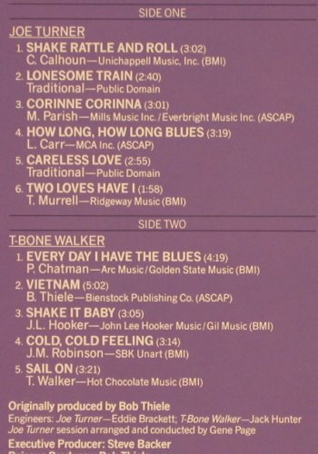 Turner,Joe and T-Bone Walker: Bosses of the Blues,Vol.1, Bluebird(NL88311), D, 1989 - LP - V3277 - 17,50 Euro