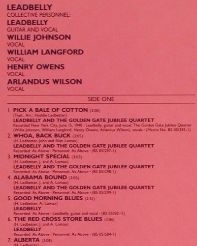 Leadbelly: Alabama Bound, Bluebird(NL90321), D,like new, 1989 - LP - V3463 - 12,50 Euro