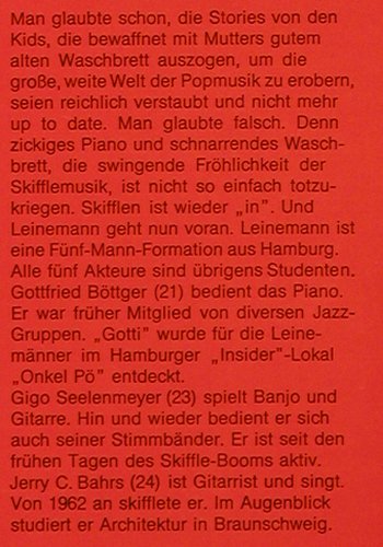 Leinemann: Honky Tonky Skiffle Rock, vg+/m-, BASF (CRC 060), D Typ: LP Best.-Nr.: V4515 Preis: 7,50 Euro