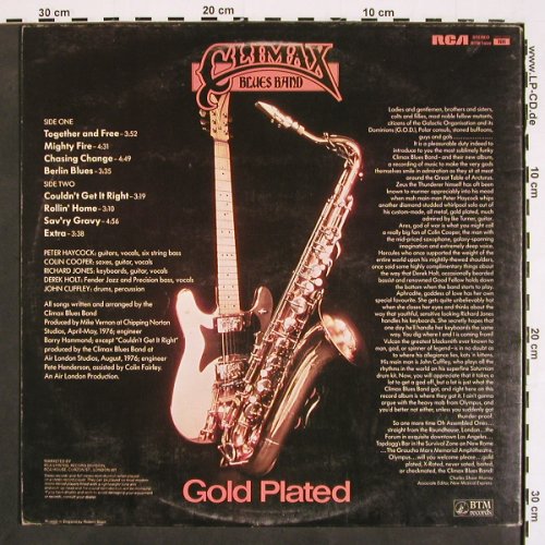 Climax Blues Band: Gold Plated, Foc, BTM/RCA (BTM 1009), UK, 1976 Typ: LP Best.-Nr.: V4623 Preis: 7,50 Euro