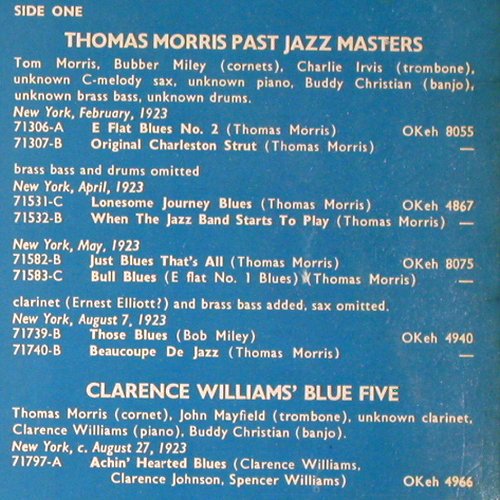 Morris,Thomas: w.his Past Jazz Masters/WilliamsB5, Fountain (FJ-113), UK, 1976 Typ: LP Best.-Nr.: V4765 Preis: 7,50 Euro