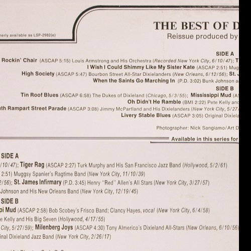 V.A.The Best Of Dixieland: Armstrong, Turk Murphy, Muggsy.., RCA(ANL1-1431(e)), US, 1976 - LP - V4795 - 7,50 Euro