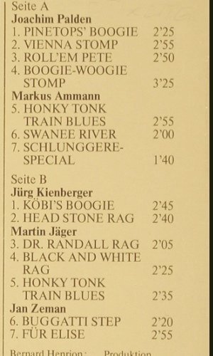 V.A.Boogie Woogie & Ragtime Contest: Joachim Palden.. Jan Zeman, Live, Gold Rec. Tages Anzeiger(GOLD LP 11 034), CH, 1977 - LP - V4828 - 6,00 Euro