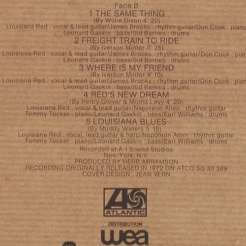 Louisiana Red: Sings the Blues, Blues Power No.11, Atlantic (40 436), F, m-&sol;vg+, 1975 Typ: LP Best.-Nr.: V7031 Preis: 20,00 Euro.