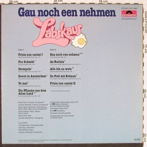 Labskaus: Gau noch een nehmen (plattd. Dixie), Polydor(2371 864), D, 1978 - LP - Y4074 - 6,00 Euro