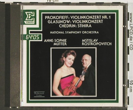 Prokofiev,Serge &sol; Glasunow&sol;Chedrin: Violinkonzert No.1...Stihira, Erato (ECD 75506), D, 1989 Typ: CD Best.-Nr.: 84533 Preis: 12,50 Euro.