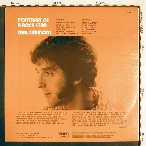 Simmon,Carl: Portrait of a Rock Star, VG-/m-,wol, Avenue(AVE.063.), UK, 1971 - LP - V4023 - 5,00 Euro