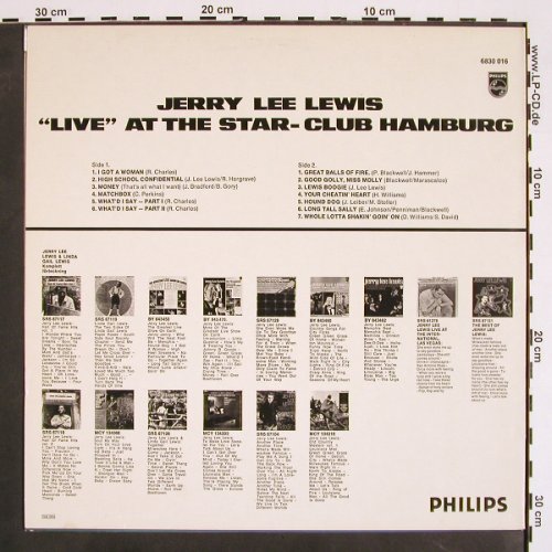 Lewis,Jerry Lee: Live At Star-Club Hamburg (1964), Philips(6830 016), S, Ri, 1970 - LP - V4196 - 25,00 Euro