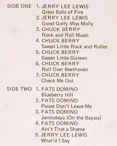 V.A.Rock'n'Roll Greats Vol.1: Jerry Lee Lewis,ChuckBerry,F.Domino, Contour, live rec. (CN 2014), UK, m-/vg+ Typ: LP Best.-Nr.: V5482 Preis: 4,00 Euro