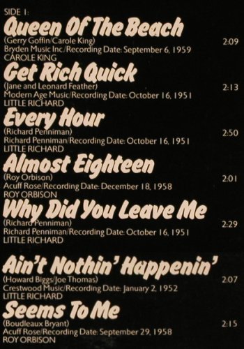 V.A.Beginnings-Take Off!: Little Richard, Orbison, CaroleKing, RCA (26.21725 AE), D, m-/vg+, 1976 Typ: LP Best.-Nr.: V5972 Preis: 4,00 Euro.