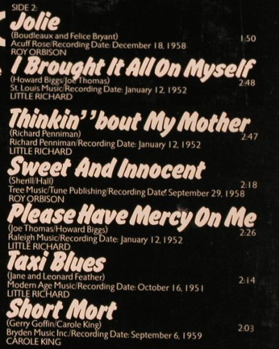 V.A.Beginnings-Take Off!: Little Richard, Orbison, CaroleKing, RCA (26.21725 AE), D, m-/vg+, 1976 Typ: LP Best.-Nr.: V5972 Preis: 4,00 Euro.