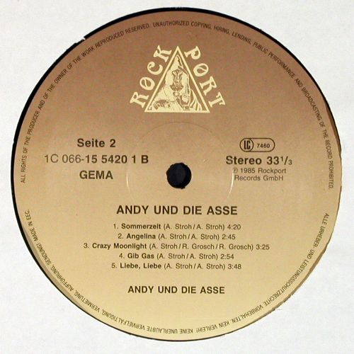 Andy und die Asse: Same, Rock Port(066-15 5420), D, 1985 - LP - V7789 - 12,50 Euro