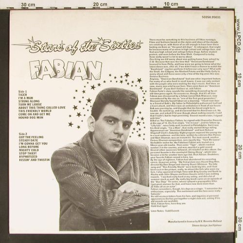 Fabian: Stars of the Sixties, Probe(5C 050-95031), UK, 1973 - LP - V7790 - 7,50 Euro