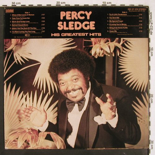Sledge,Percy: His Greatest Hits, Bellaphon(220 07 076), D, 1982 - LP - V3475 - 6,00 Euro