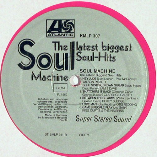 V.A.Soul Machine: Rex Garvin &...King Curtis,NO COVER, Atlantic,col.Vinyl(KMLP 307), D, vg+/--, 1969 - LP - V3620 - 5,00 Euro