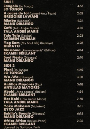 V.A.Disco Club Vol.2: Jo Tongo... Ekambi Brillant, 16 Tr., Decca(6.22621 AO), D, m /vg+, 1976 - LP - V4181 - 9,00 Euro