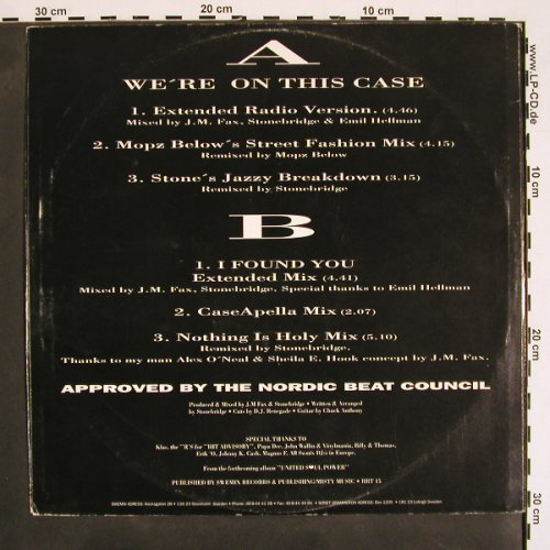 DaYeene: We're On The Case*3/I Found You*3, SweMix Records(RRT-15), S, m /vg+, 1989 - 12inch - V4276 - 5,00 Euro