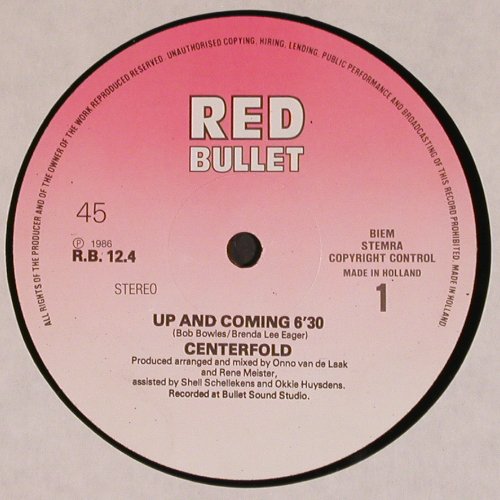 Centerfold: Up and Coming*2+1, Red Bullet(RB 124), NL, 1986 - 12inch - V4294 - 4,00 Euro