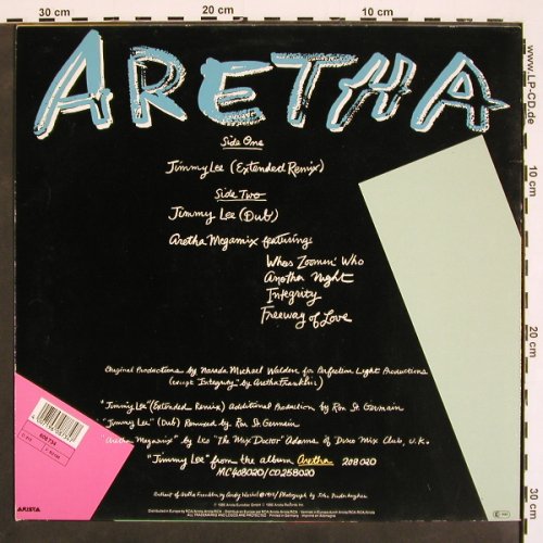 Franklin,Aretha: Jimmy Lee,ext / Dub / Mega mix, Ariola (608 734), D, 1986 Typ: 12" Best.-Nr.: V4452 Preis: 3,00 Euro