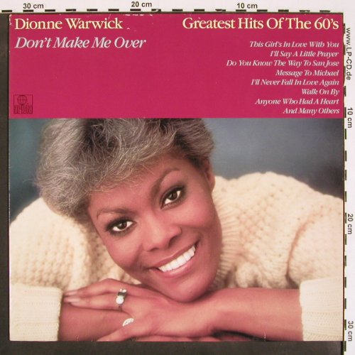Warwick,Dionne: Don't make me over, Gr.Hits 60's, Ariola(205 472-270), D, 1983 - LP - V4533 - 7,50 Euro