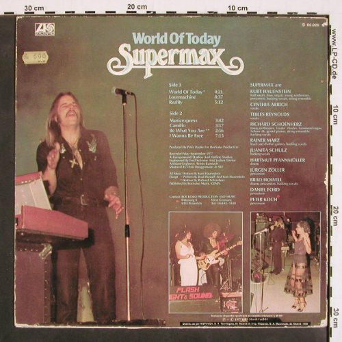 Supermax: World Of Today, m-/vg+, Atlantic (S 90.020), E, 1977 Typ: LP Best.-Nr.: V4627 Preis: 7,50 Euro