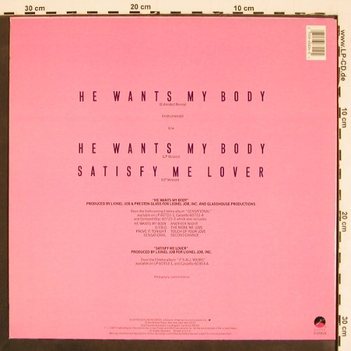 Starpoint: He wants my body*3/Satisfy me Lover, Elektra (0-66824), US, 1987 Typ: 12" Best.-Nr.: V4688 Preis: 5,50 Euro