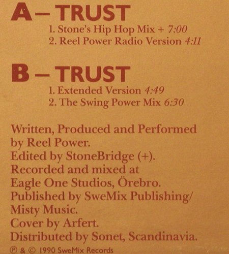 Reel Power  feat. Gladys Delpilar: Trust *4, SweMix Records (SWE T 19), S, 1990 Typ: 12" Best.-Nr.: V4691 Preis: 9,00 Euro