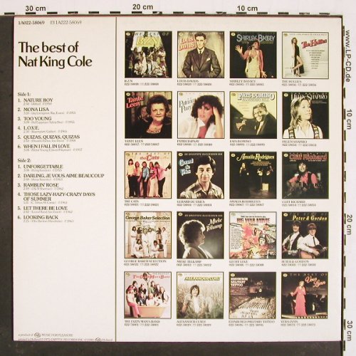 Cole,Nat King: The Best Of (1950-1965), MFP/EMI (1A 022-58069), NL, Ri, 1980 Typ: LP Best.-Nr.: V4858 Preis: 6,00 Euro