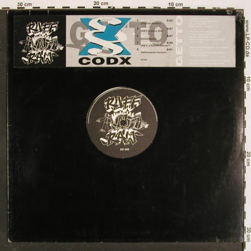 CODX: Getto *4 / Die Reimfalle, Sony (RR 006), D, FLC, 1994 Typ: 12" Best.-Nr.: V5057 Preis: 6,00 Euro