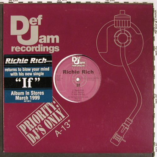 Richie Rich: If *3 / Straight Mail *3, Def Jam, FLC(Def 302-1), US, Promo, 1998 - 12inch - V5585 - 6,00 Euro