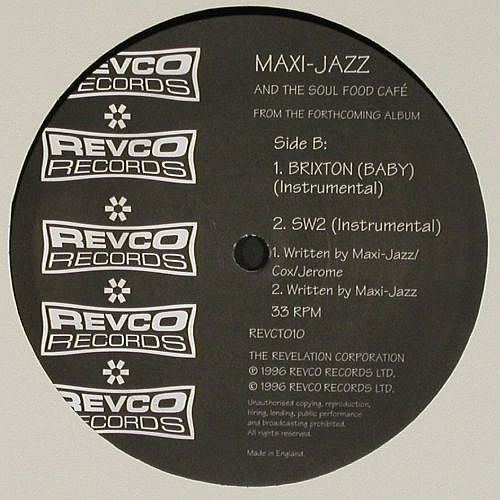 Maxi-Jazz And The Soul Food Cafe: Brixton (baby)*2 &sol; SW2*2, Revco (REVCT010), UK, 1996 Typ: 12" Best.-Nr.: V5713 Preis: 5,00 Euro.