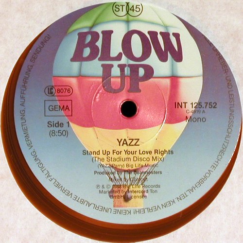 Yazz: Stand Up For Your Love Rights*2 rmx, Blow Up(INT 125.752), D,or.Vinyl, 1988 - 12inch - V5765 - 5,00 Euro