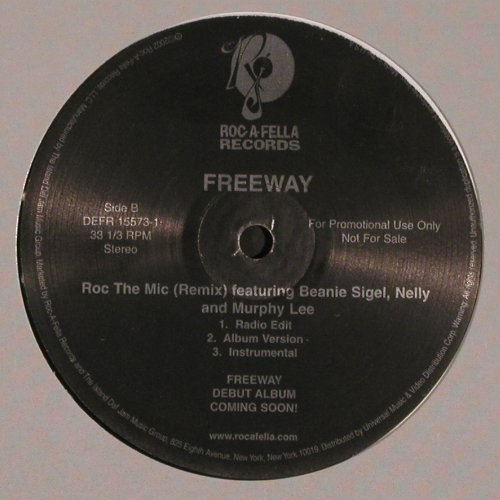 Freeway: Line'Em Up*3 &sol; Roc the Mic rmx*3, Roc-A-Fella Records (DEFR 15573-1), US,Promo, 2002 Typ: 12" Best.-Nr.: V6248 Preis: 5,00 Euro.
