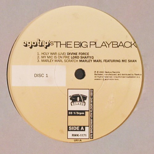 V.A.Egotrips The Big Playback: Divine Force.. Rammelzeh vs K.Rob, Rawkus (RWK-1171), US,Promo, 2000 Typ: 2LP Best.-Nr.: V6304 Preis: 14,00 Euro.